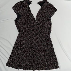 Black floral mini dress women’s size L